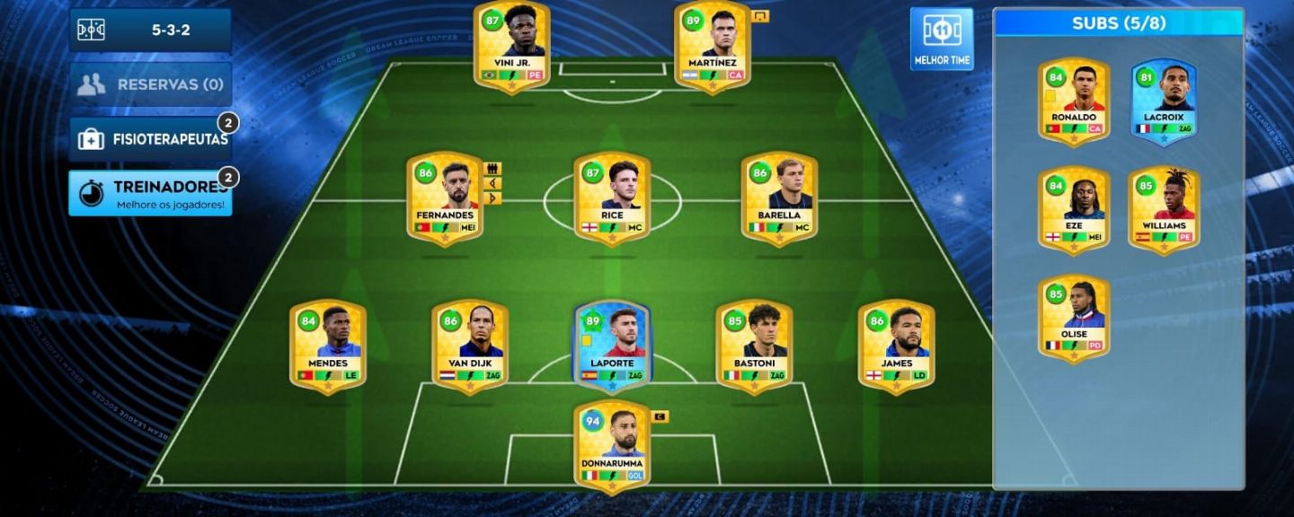 CONTA COM FORÇA 87 E TIME MEIO UPADO ( PARA SAIR LOGO )