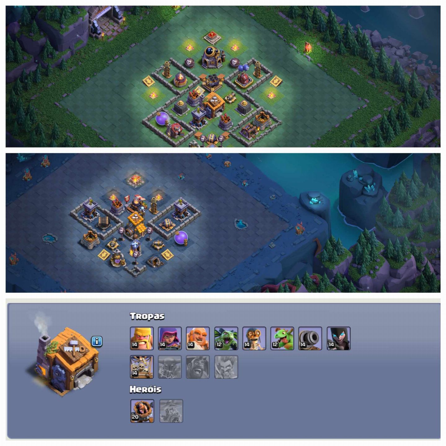 Conta Cv 15 clash of clans conta muito linda conta com muros Full e heróis full