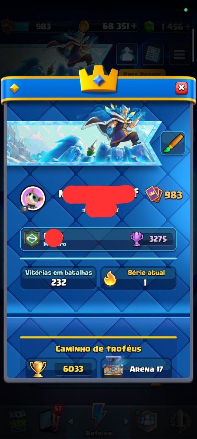 CONTA SUPERCELL COM CLASH ROYALE E OFF CLANS COM COMPROVANTES DE COMPRAS