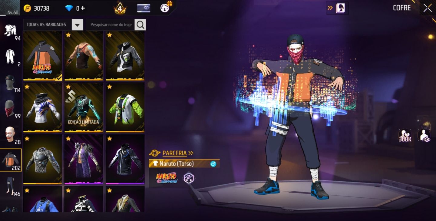 CONTA DUNK MASTER/NARUTO