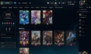 CONTA COM 392 SKINS, NV 664 E TODOS CAMPEÕES