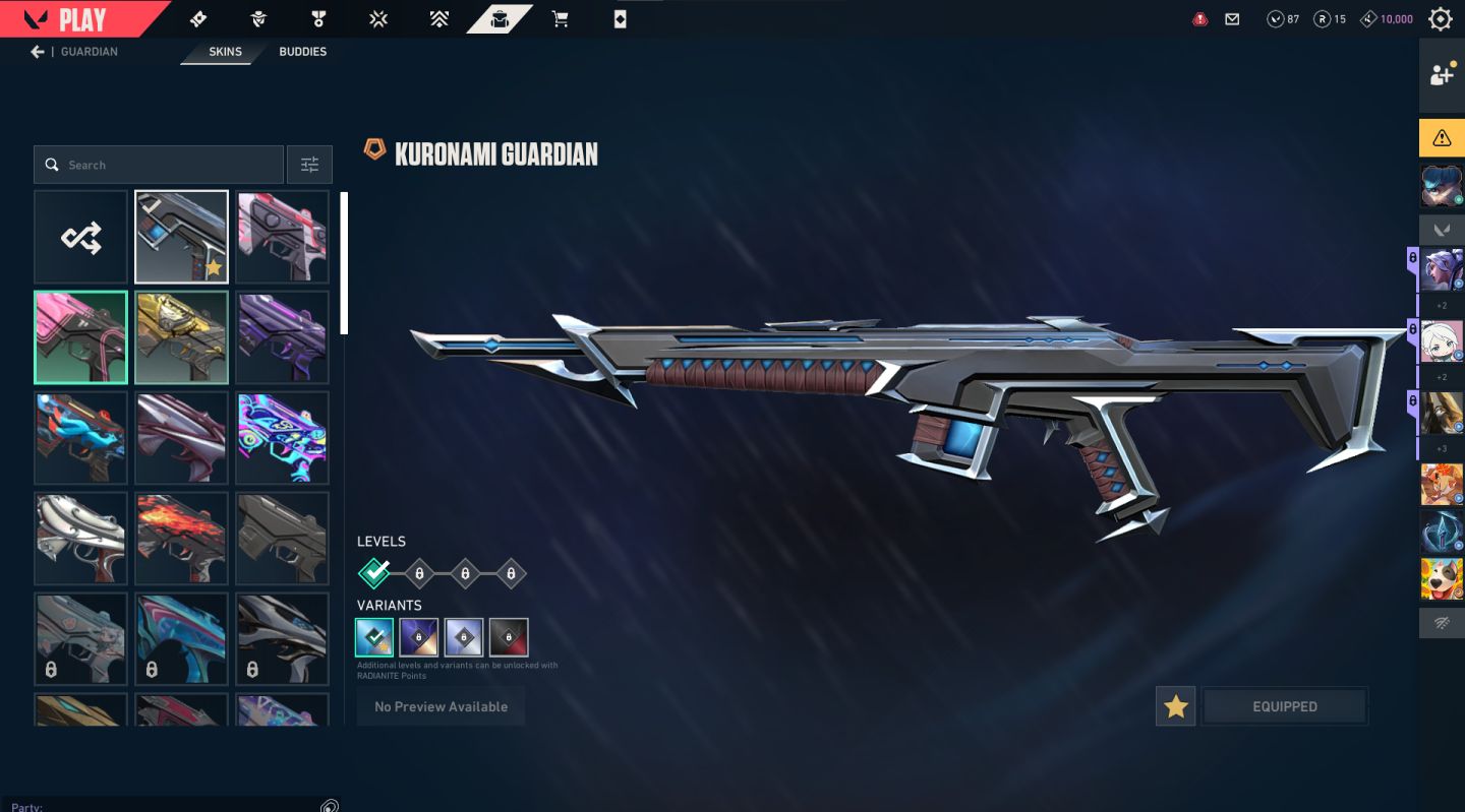 Minha conta do VALORANT com muitas SKINS e CHAMPIONS RARAS