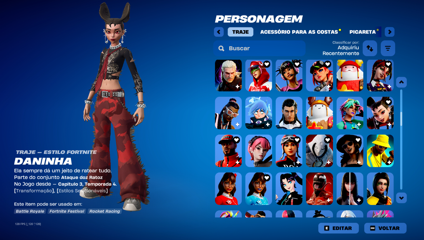 Conta muito rara ikonic travis e outros bundles tem doll em campeonatos oficiais