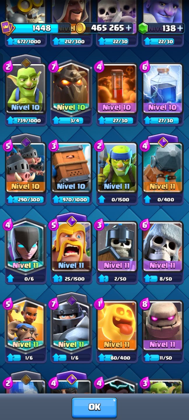 CONTA CLASH ROYALE 10.5K DE TROFÉUS