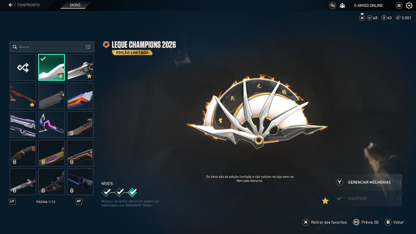 PACOTE CHAMPIONS 26 , ADAGA VCT 26 , VANDAL CHAMPIONS 25 E MUITO MAIS