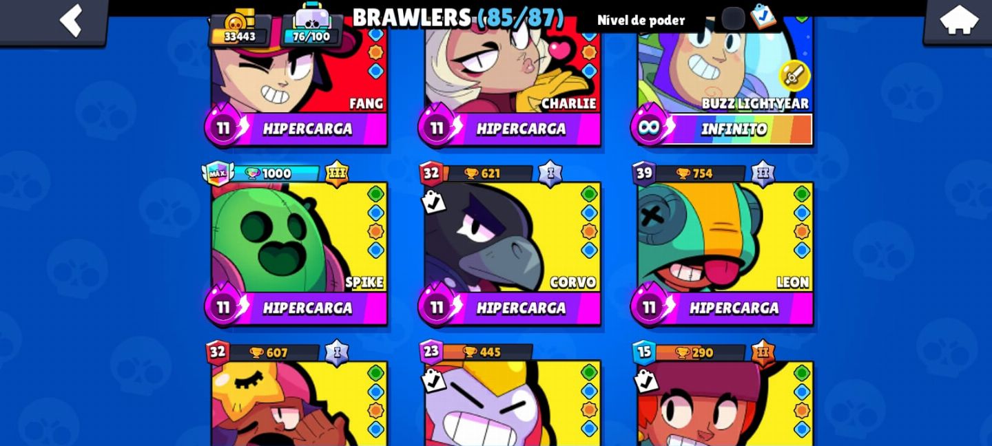 Conta brawl stars 33k muitas skins, OG, com passes