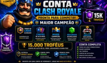 CONTA CLASH ROYALE FULL ACESSO (MAIOR CAMPEÃO)