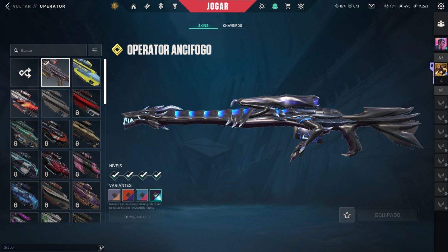 Conta com 2 facas + 5 vandal + 2 phantoms
