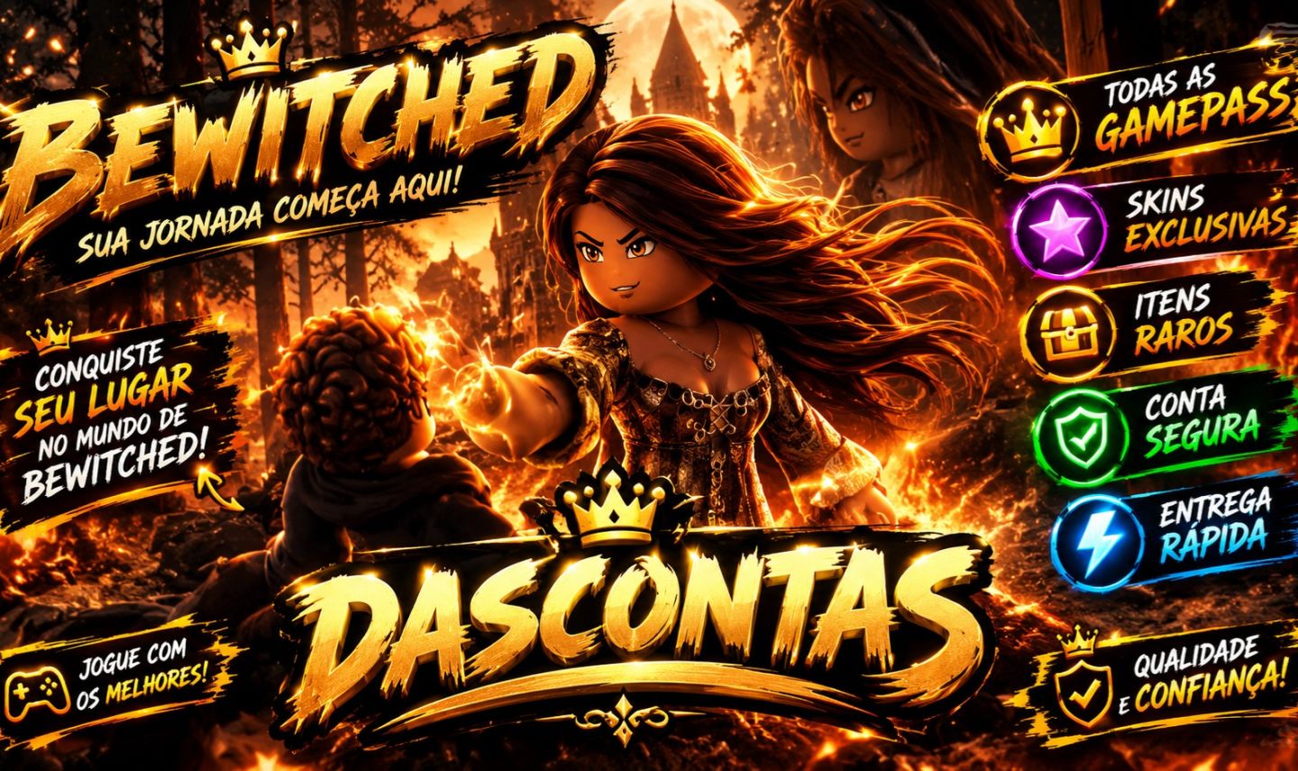 Encantado - Bewitched - Roblox - Todas as Gamepass - 50% Off - Entrega Rapida