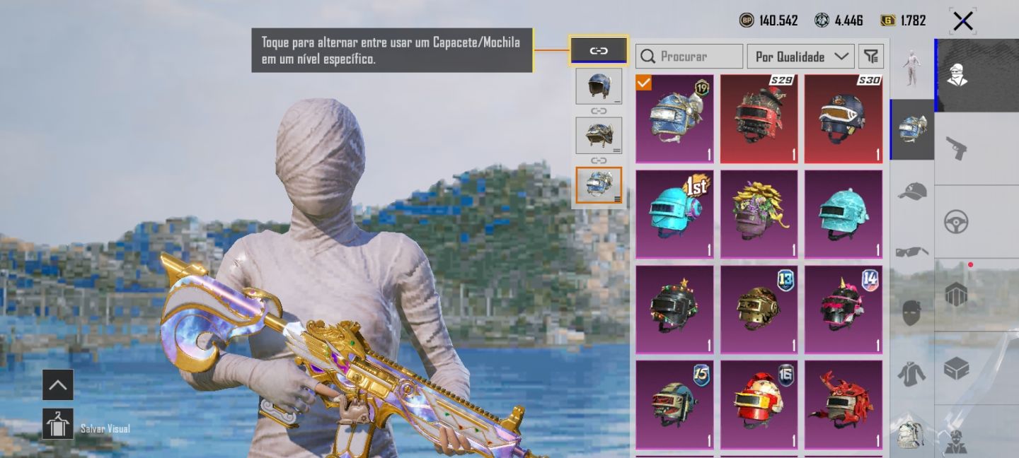 PUBG mobile- Múmia set M416 LV6