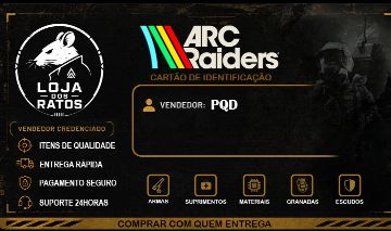 VENDA ITENS ARC RAIDERS