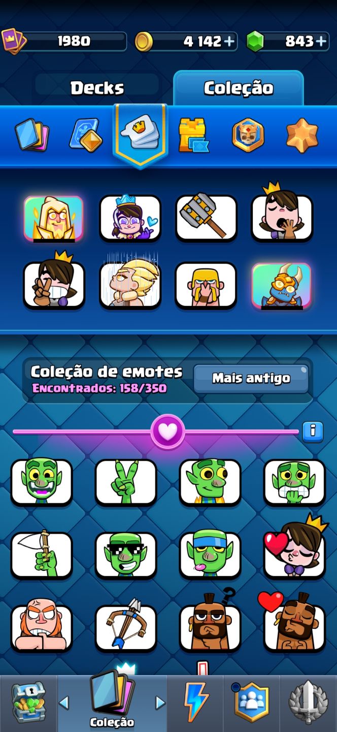 Conta de alto nível Clash Royale, arena sazonal