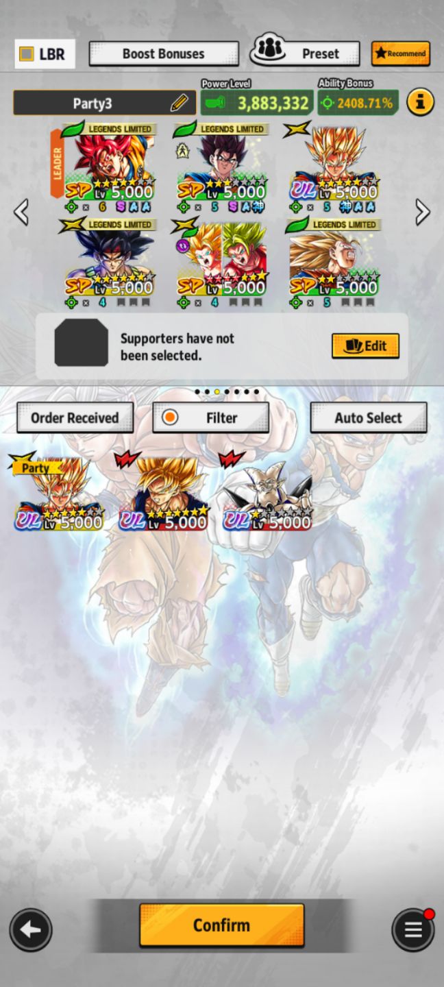 CONTA DRAGON BALL LEGENDS SAIYAJINS