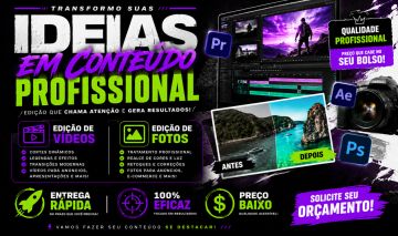 EDIÇÃO DE FOTO E VÍDEO ENTREGA RÁPIDA E SEGURA!