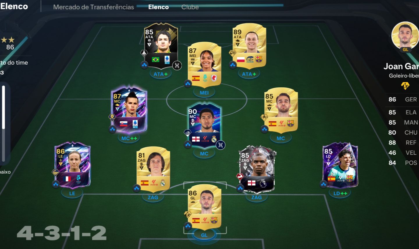 Conta EA FC 27 Galeria Lv.10, Div 2, 700k coins, time de 2.1M.