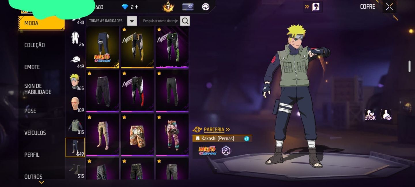 Vende-se conta free fire gemada PV 83