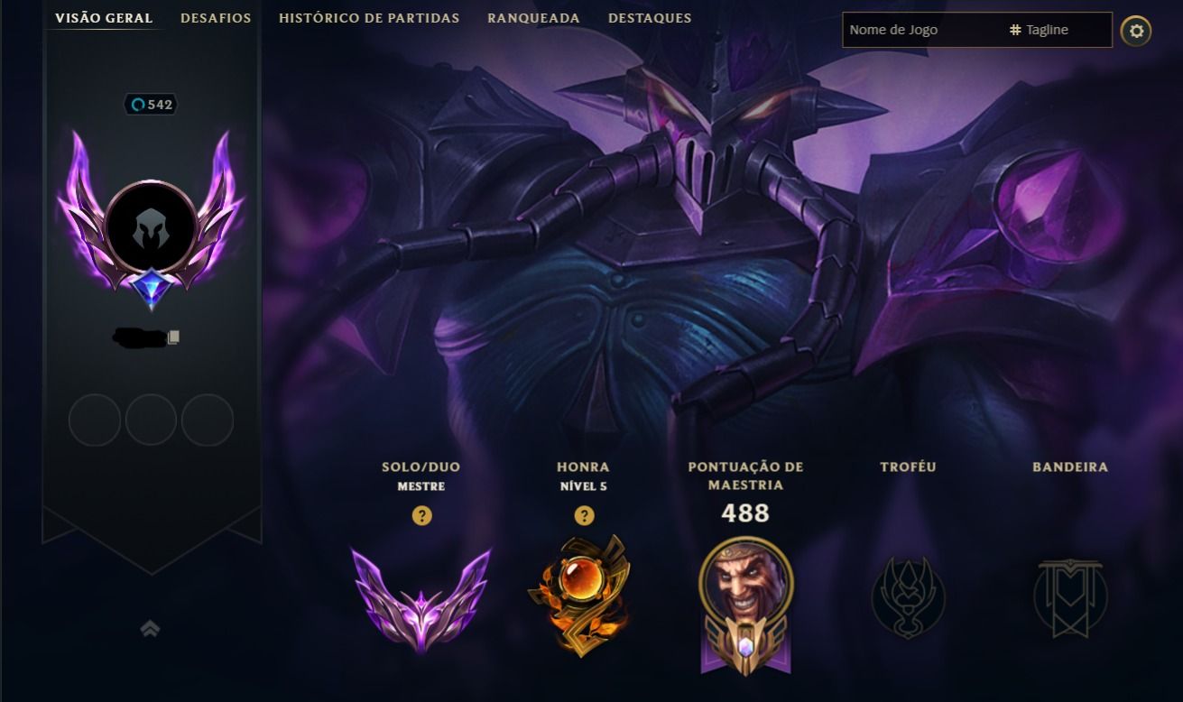 CONTA DE LOL - MESTRE 75LP