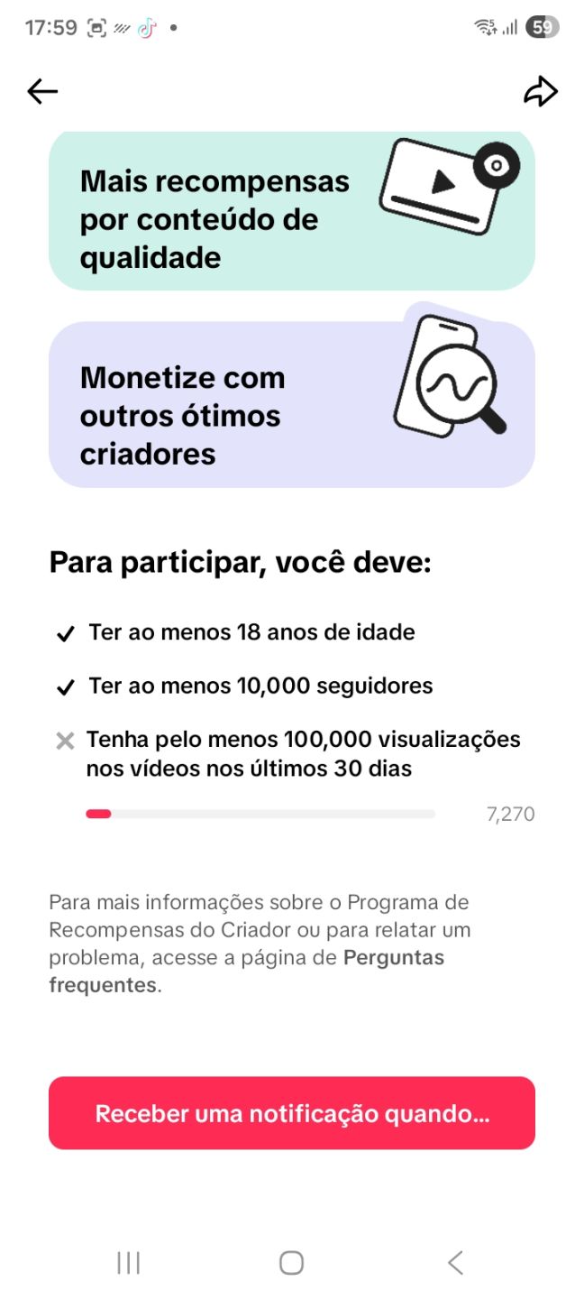 CONTA TIKTOK 17K (FALTA 100K VISU MONETIZAÇÃO) PROMOVER + LINK BIO (SEG.REAIS)