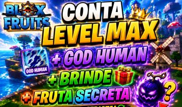 CONTA DE BLOX FRUITS NÍVEL MÁXIMO COM CDK, GOD HUMAN + FRUTA MÍTICA MISTERIOSA