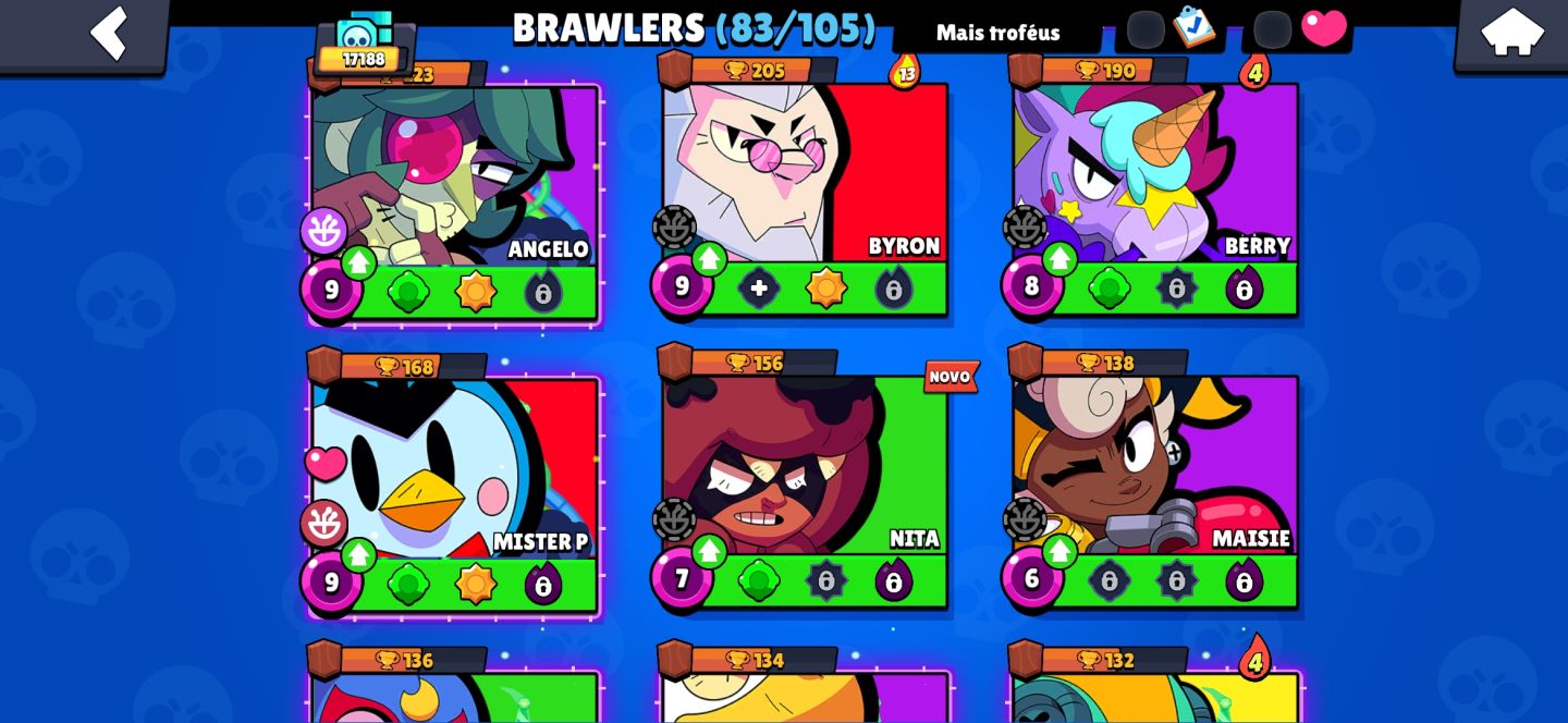 CONTA BRAWL STARS NO PREÇINHO ! (Tem muitas skins , moedas , prestígios e mais!)