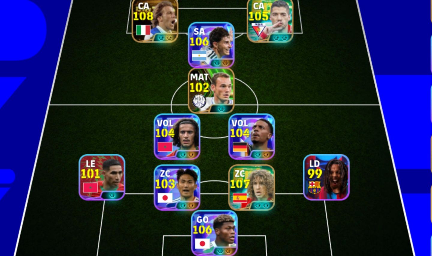 CONTA EFOOTBALL DEL PIERO+BOUADDI+JULIAN ALVAREZ+NMECHA+PUYOL+SUZUKI