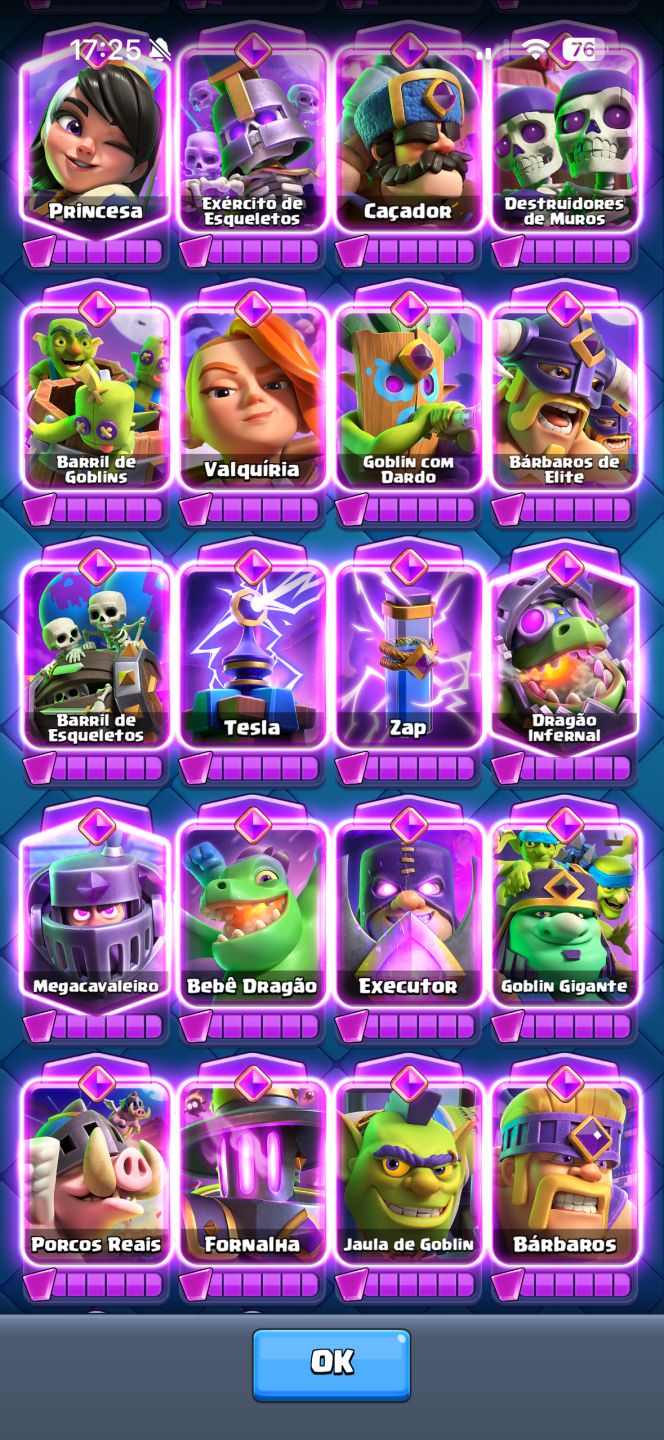 Conta Clash Royale 10 Anos 14k Trofeus (32 Cartas Nv 16, 23 Evos) + CoC 13 etc.
