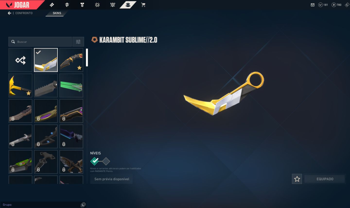 CONTA VALORANT - KARAMBIT SUBLIME//2.0 (FULL ACESSO) + E-MAIL VINCULADO!