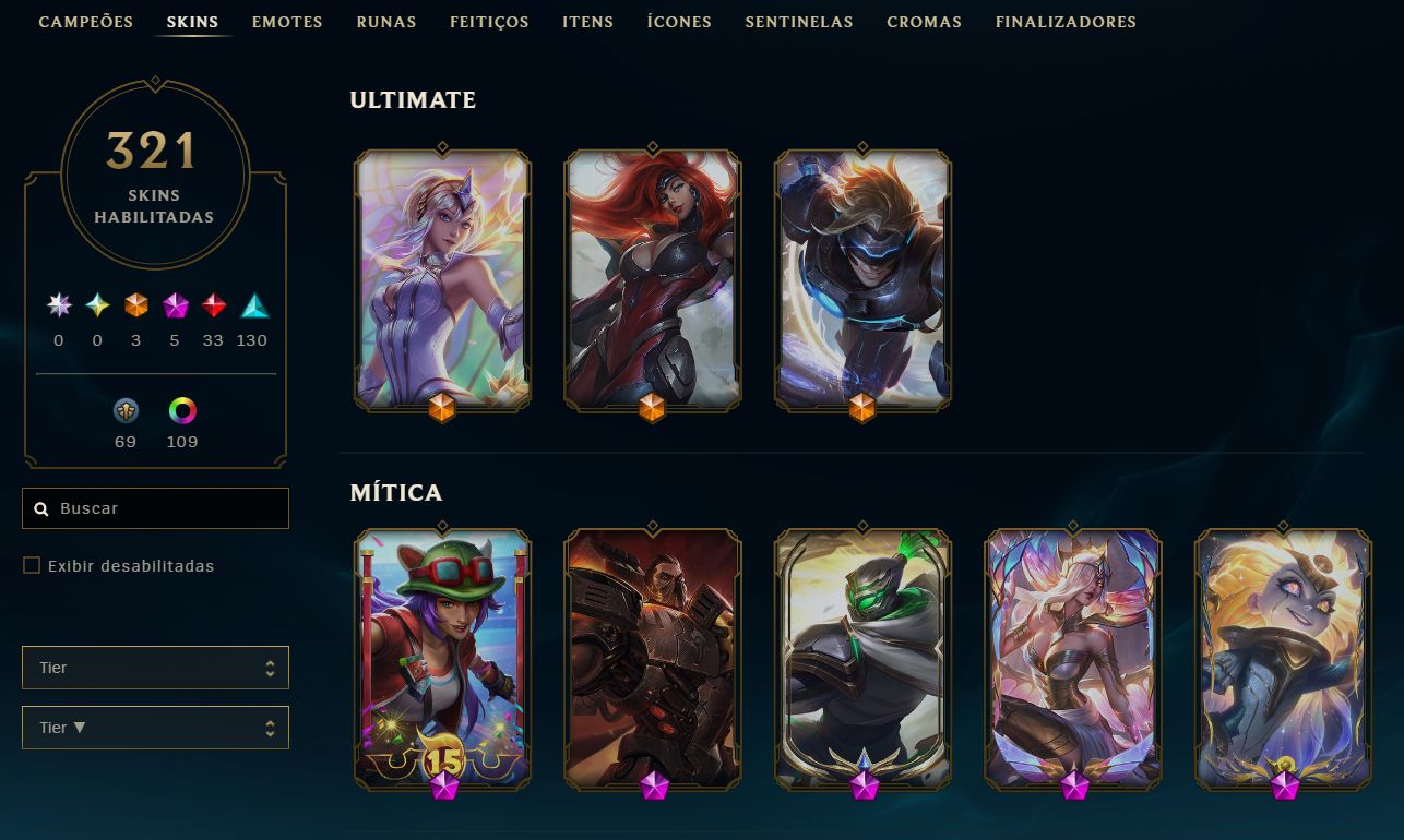 CONTA RIOT LOL + VALORANT | [SKINS LOL] 321 | [SKINS VALORANT] 7 | FULL ACESSO