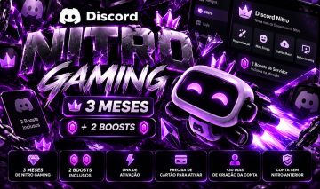 DISCORD NITRO GAMING 3 MESES + 2 BOOSTS | LINK DE ATIVAÇÃO
