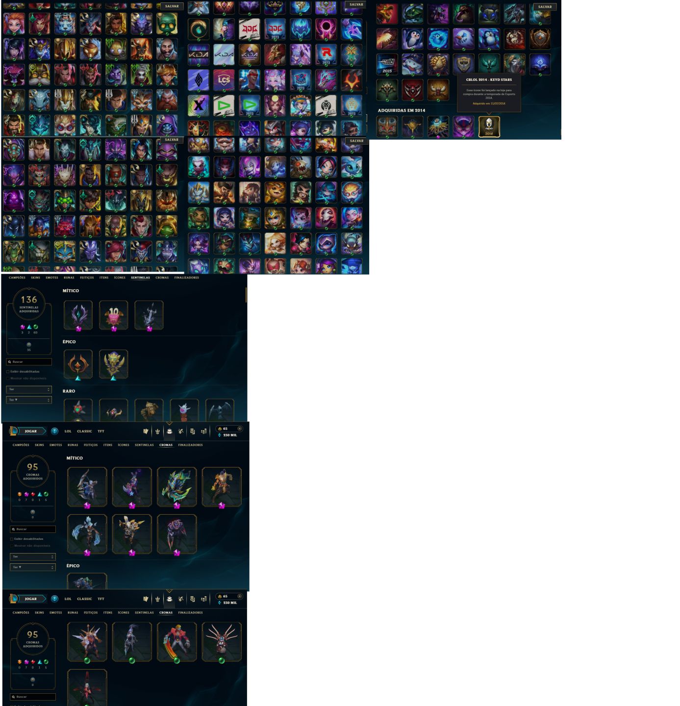 [HANDLEVEL] 1.900 SKINS+2014+LINHA TRUE DAMAGE/HEARTSTEEL NOVA+[DADOS FULL