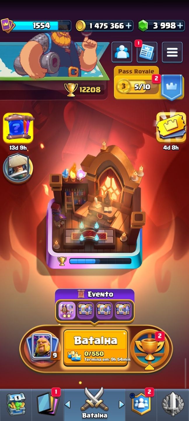 CONTA DE CLASH ROYALE +12000 TROFEUS E 4000 GEMAS E + DE 1 MILHÃO DE OURO
