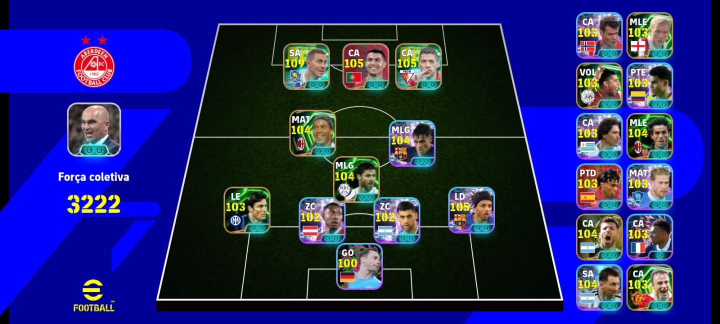 Conta eFootball 3220+ Novo HAZARD Prime do Chelsea +Companhia