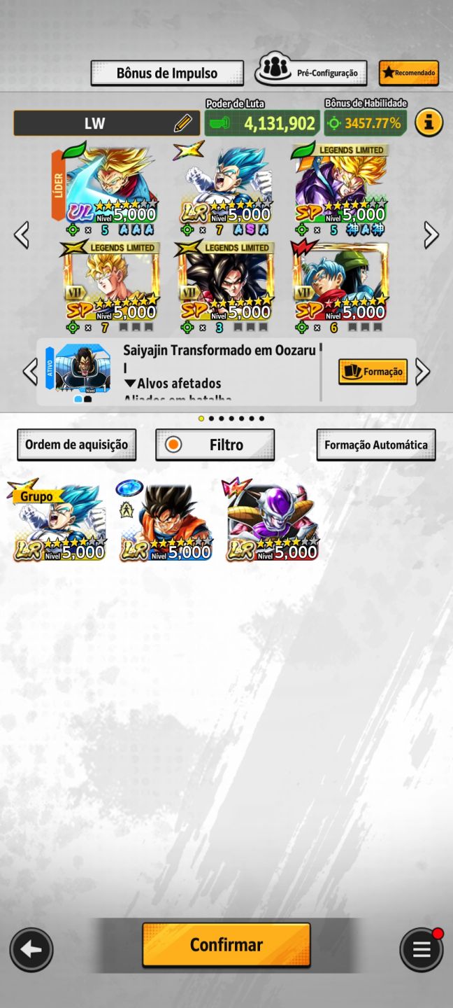 Dragon ball legend com novos personagens