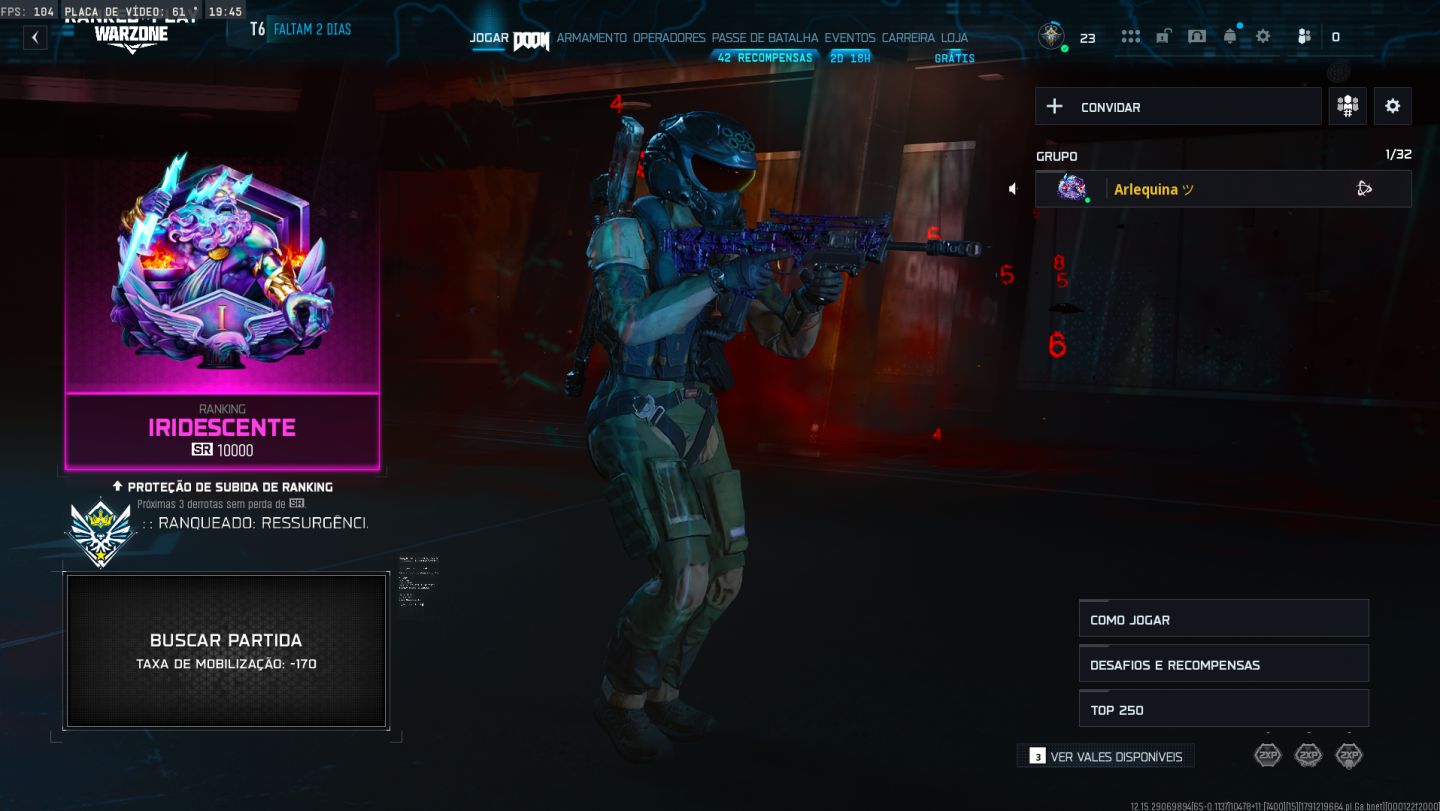 CONTA CALL OF DUTY: WARZONE. IRIDESCENTE O RANK MAIS DIFÍCIL DA TEMPORADA!