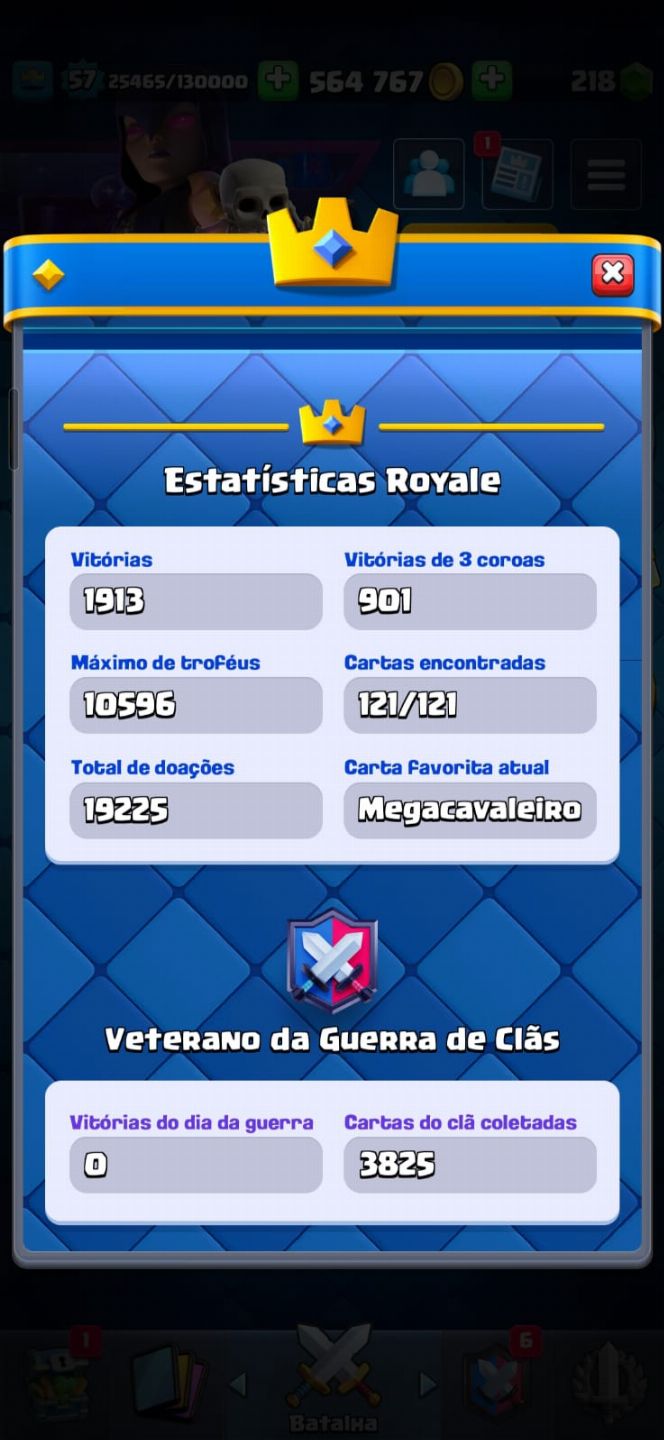 CONTA CLASH ROLAYE +6 ANOS - 11360 TROFEUS - NIVEL 59