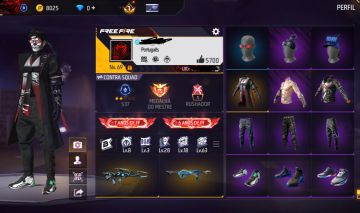 CONTA FREE FIRE COM PEITORAL MANO MAX, XM8 ATT, CALÇA JAZZ QUASE 500 PEITORAIS!!