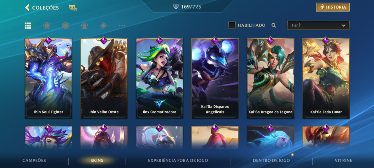 CONTA WILD RIFT(176 SKINS, INCLUINDO PASSES E SKINS MÍTICAS)