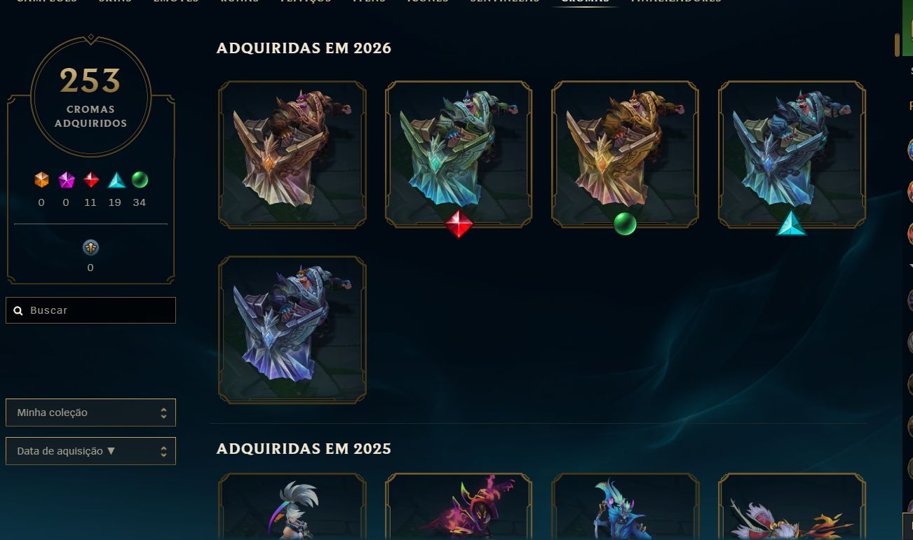 Conta full lol antigo mestre 381 skins