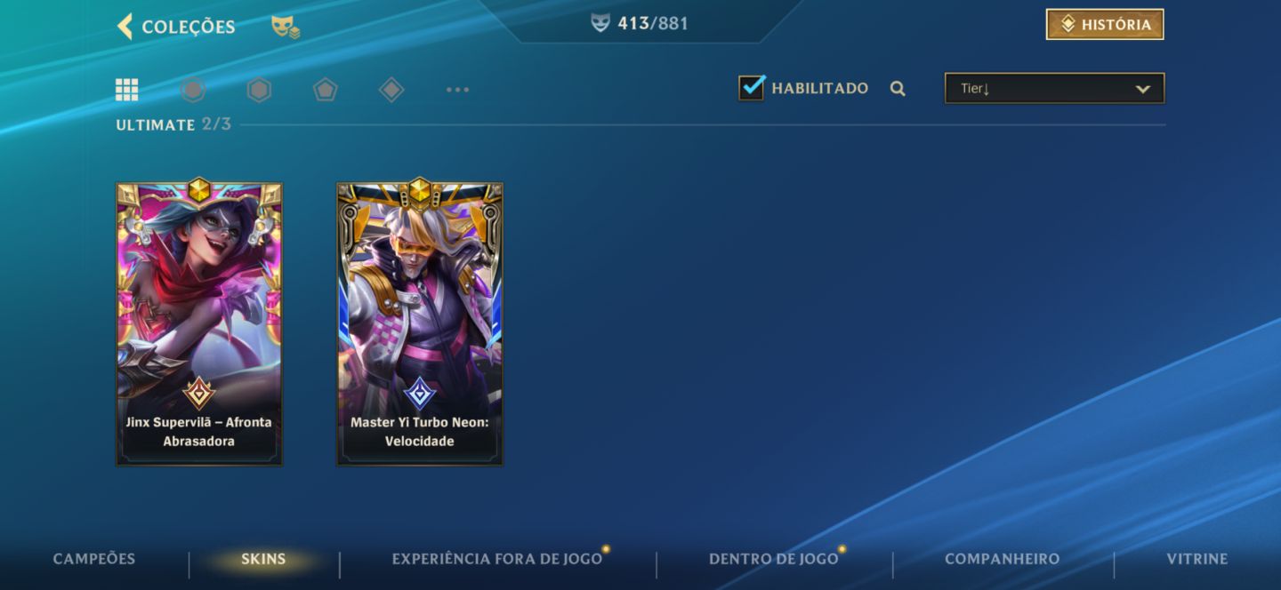 CONTA WILDRIFT FULL CHAMPS, 414 SKINS, EMOTE 20K WC EX CHALLENGER