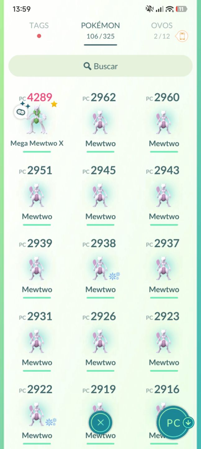 Conta Pokémon GO - Mewtwo Shiny