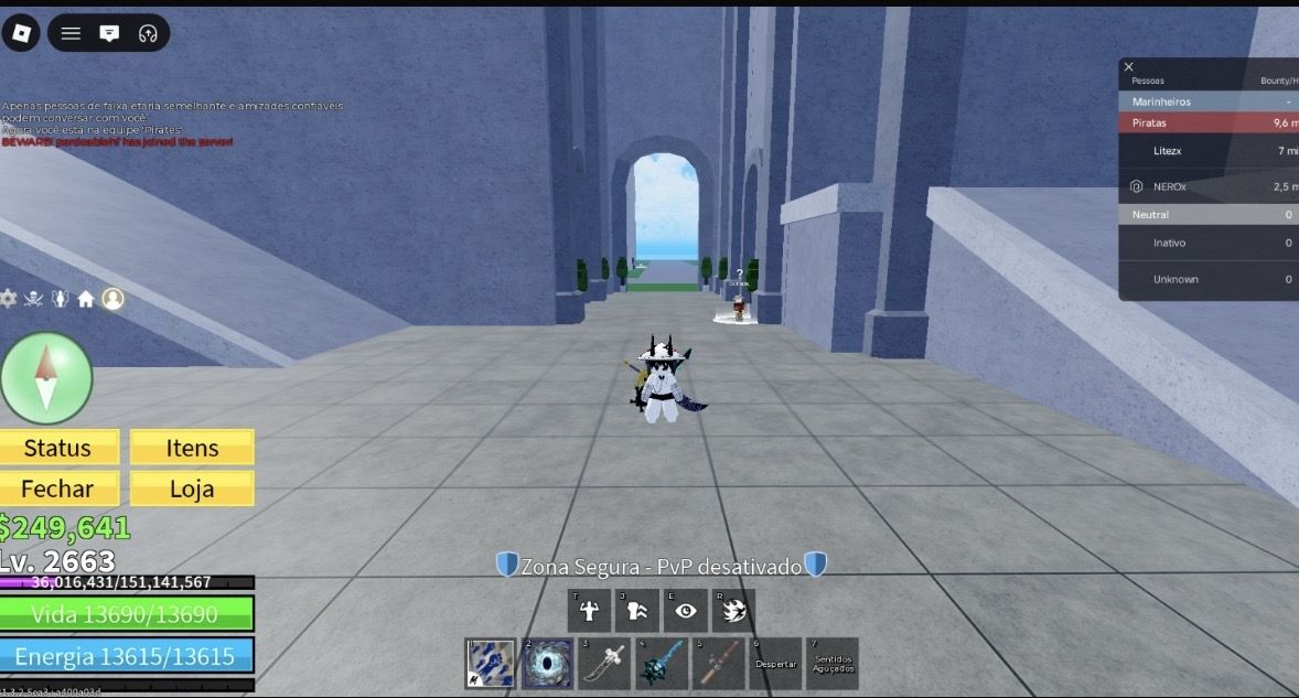 Conta de blox fruit, vanguard, jujutsu infinit, basketball e roube brainrot