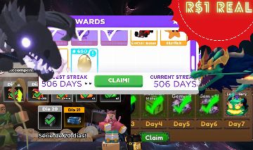 Coleta de prêmios diários (daily rewards)