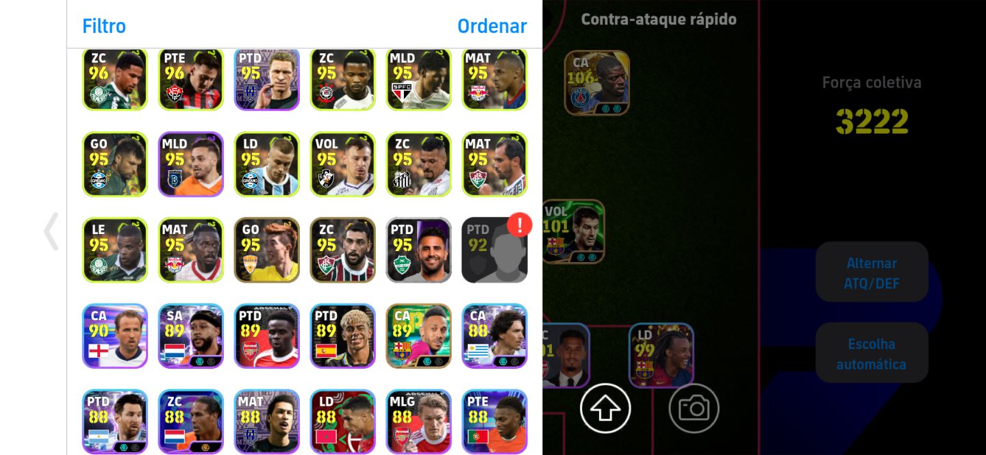 Conta de efootbal mobile