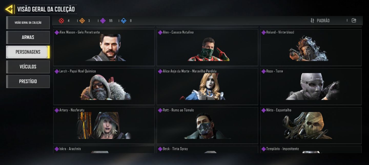 CONTA HIGH-END COD MOBILE | 6 MÍTICAS + 4 PERSONAGENS MÍTICOS | 3 PRESTÍGIO
