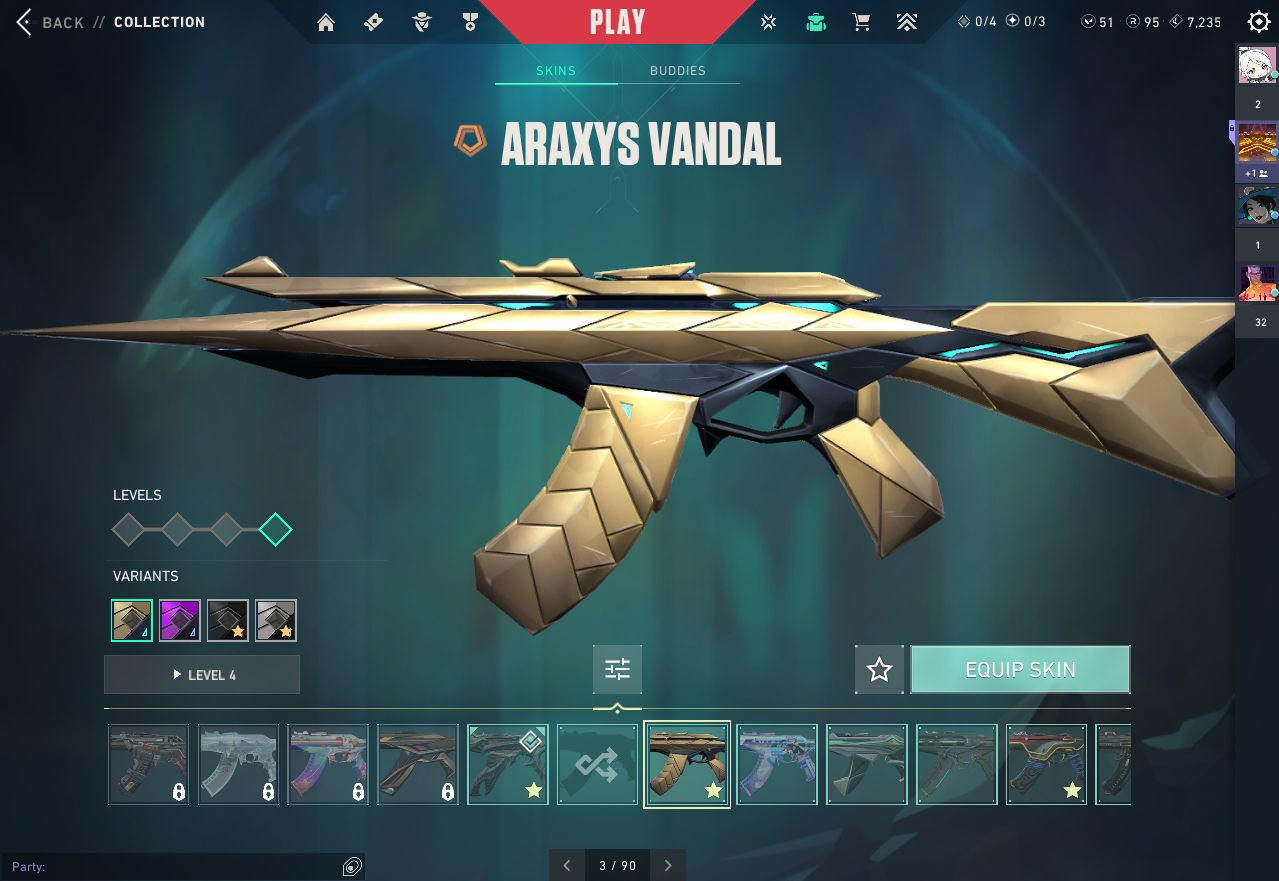 CONTA VALORANT COM 16 SKINS(Não contando de passe)