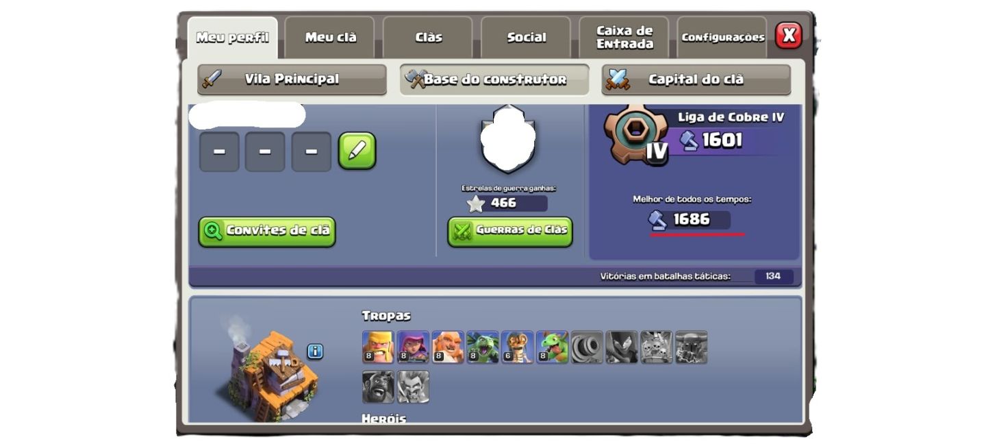 Conta Clash of Clans - Cv9 FULL