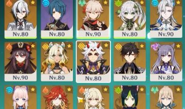 Neuvilette, Arlecchino, Skirk, Mavuika, Nahida, Kazuha, Xilonen + BIS