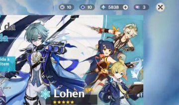 Conta de genshin com time lunar