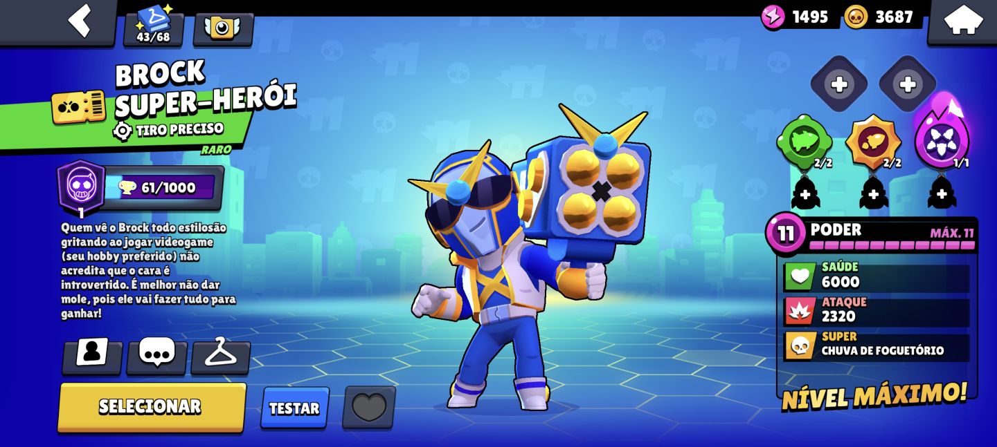 CONTA BRAWL STARS 2019 COM SHELLY BRUXA E LEON LOBISOMEM