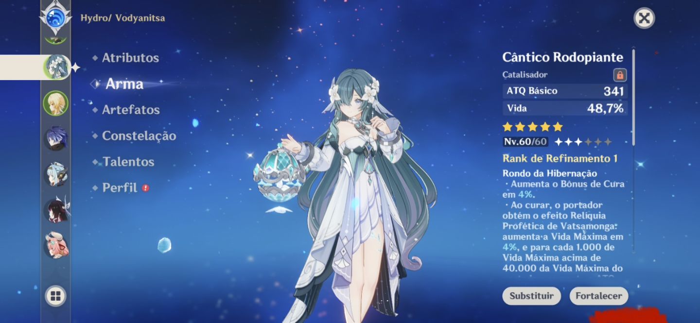Personagem Vesna DPS Garantida! conta genshin Ipact Ar 56